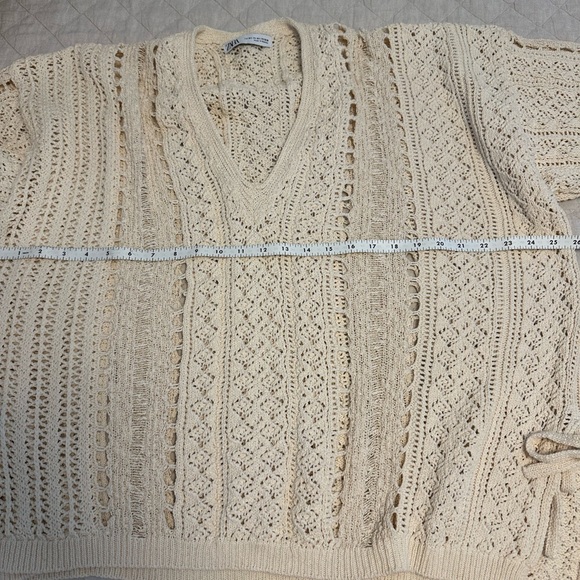 Zara chunky over sized beach sweater with side tie detal - Picture 5 of 8